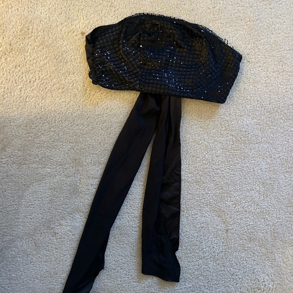 Black Sequin Tube Top